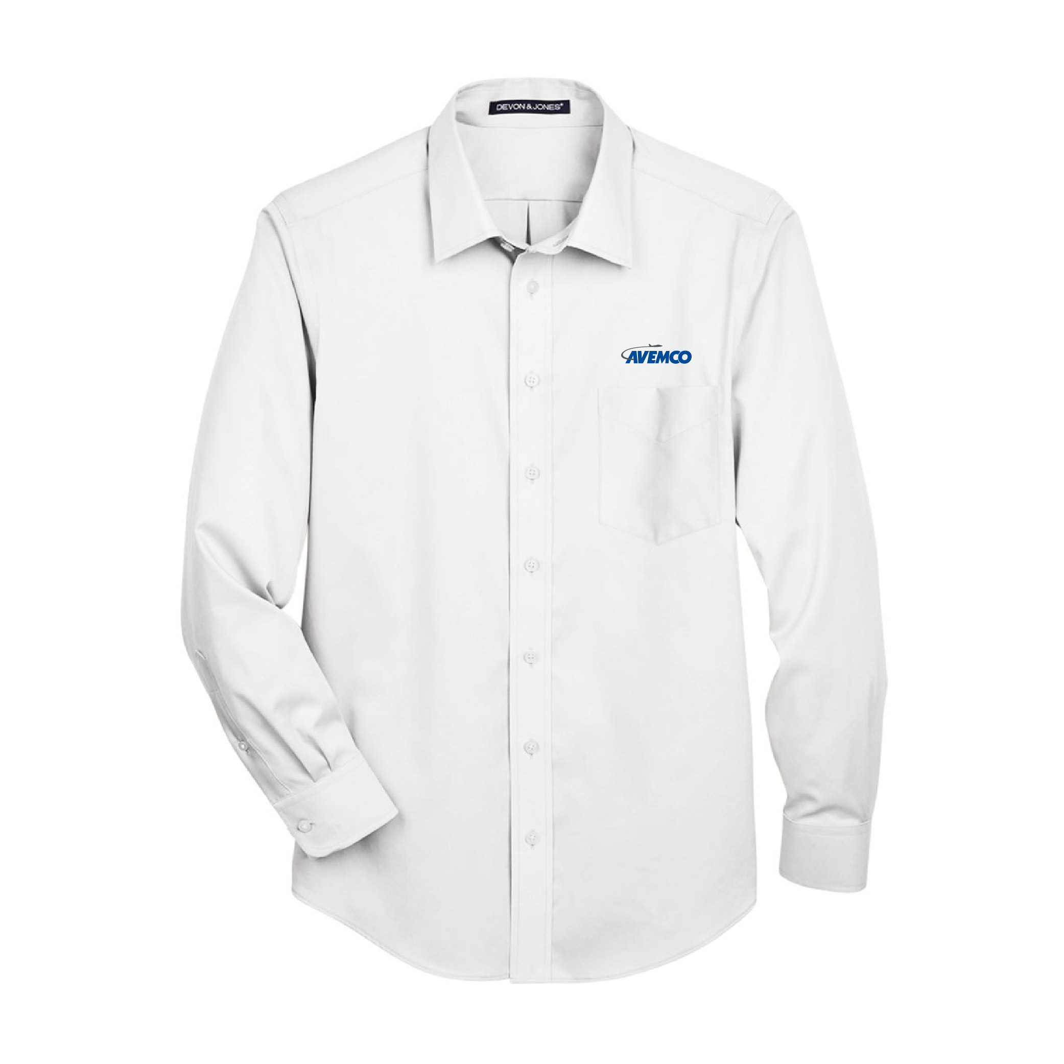 Men's Crown Collection Solid Stretch Twill Woven Dress Shirt